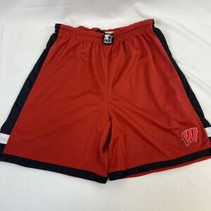 Vintage Starter Basketball Shorts University Of Wisconsin Red Men’s Size L